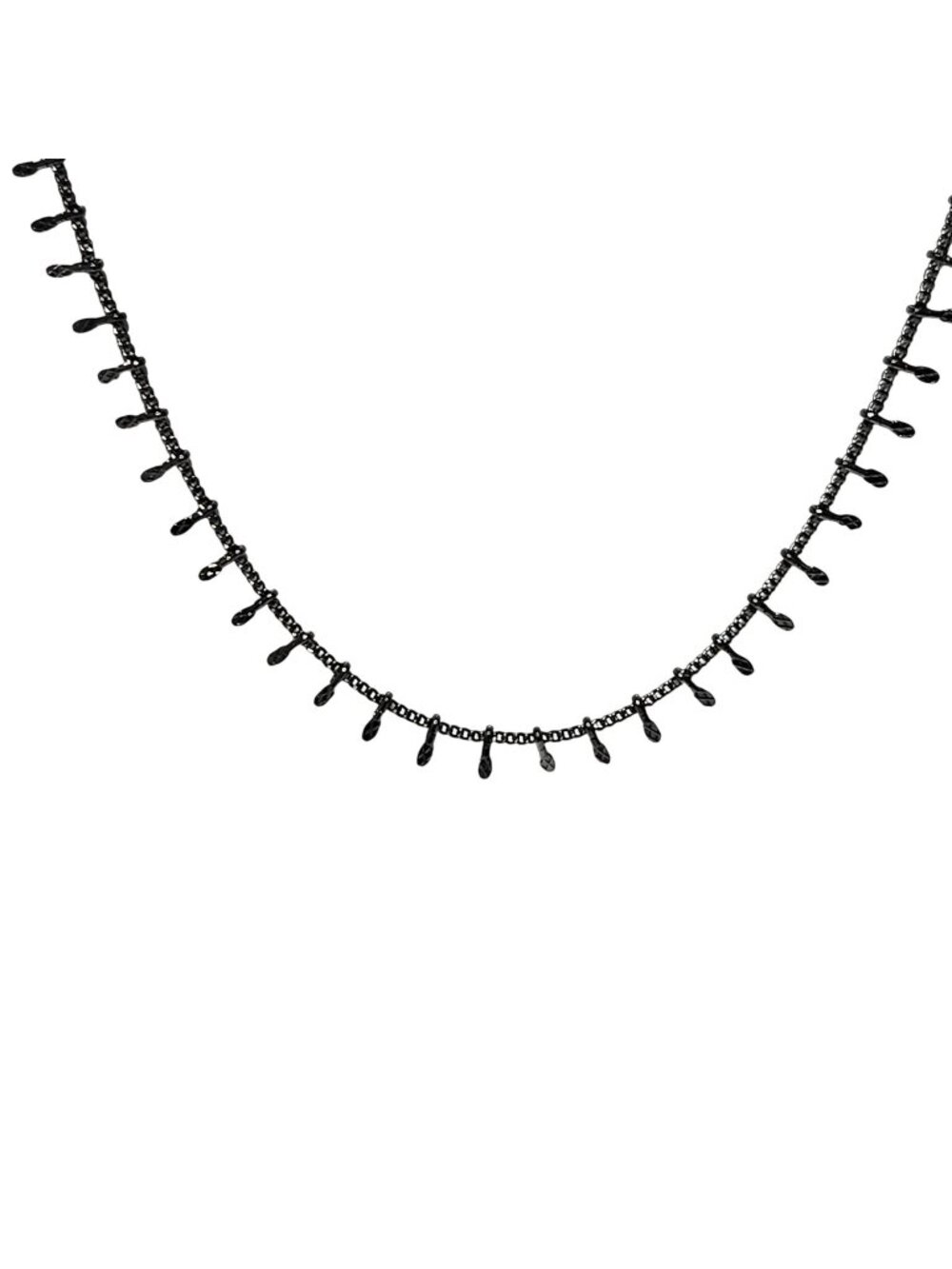Retro Black Dangle Charm Chain Choker Necklace Classic Minimalist Jewelry Women